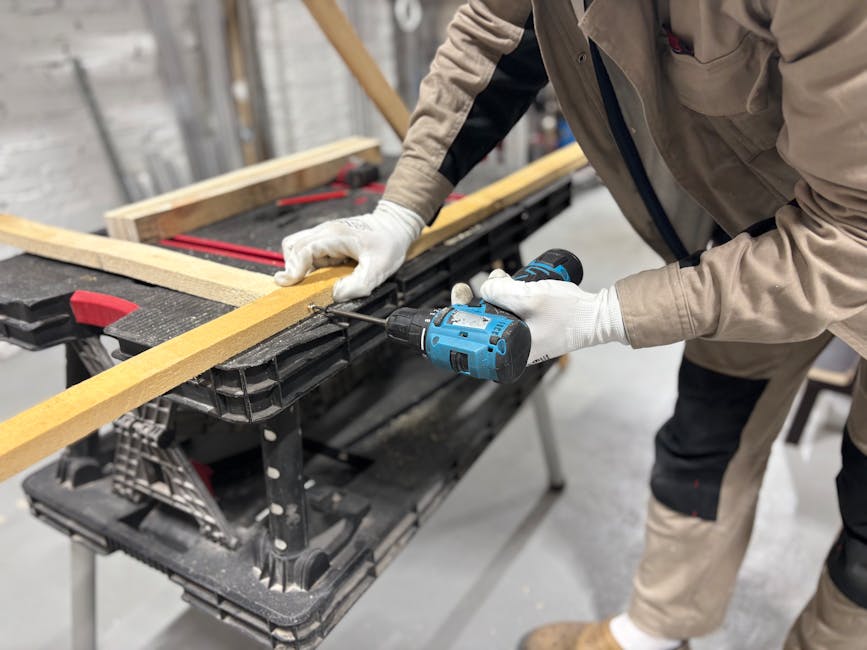 Travaux de wood formwork construction