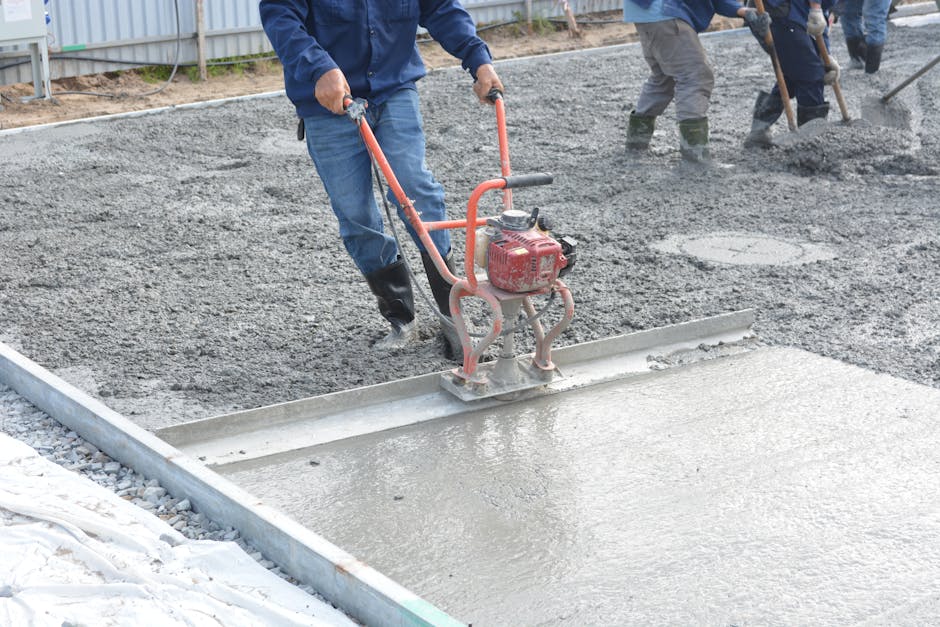 Chantier de budget dalle béton