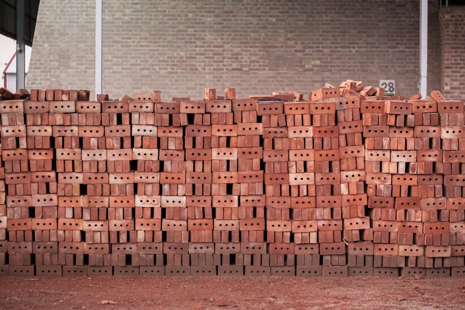 Travaux de bricklaying construction wall