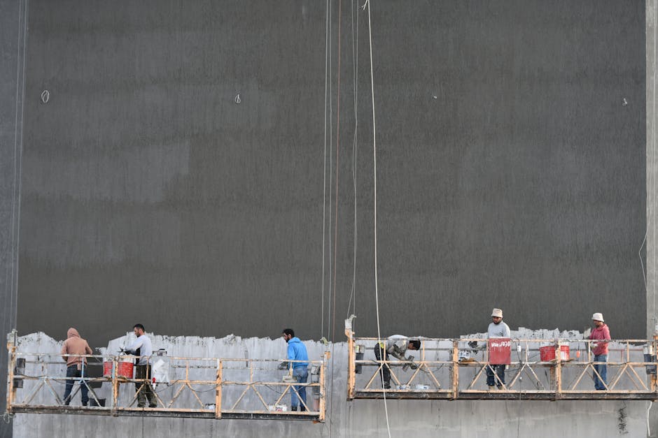 Travaux de building facade repair