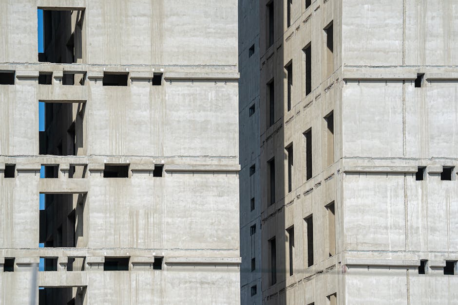Travaux de fresh concrete construction