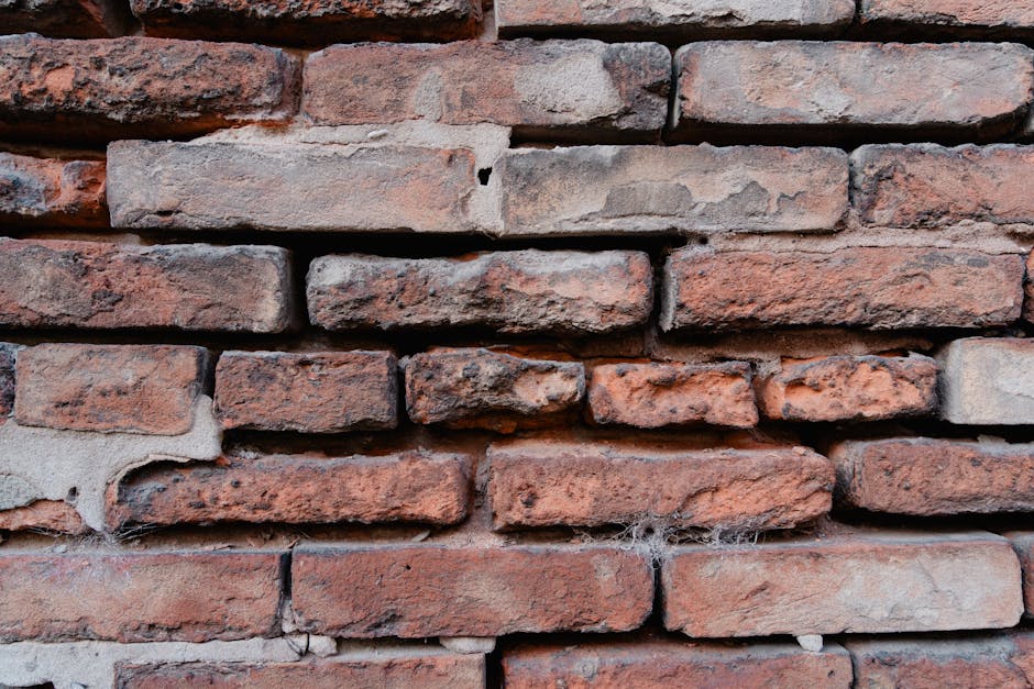 Travaux de bricklaying construction wall