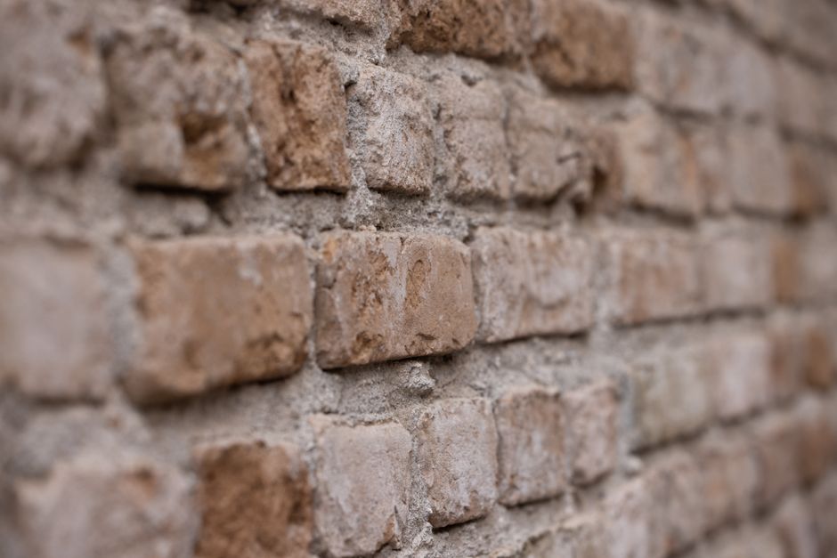 Travaux de bricklaying construction wall