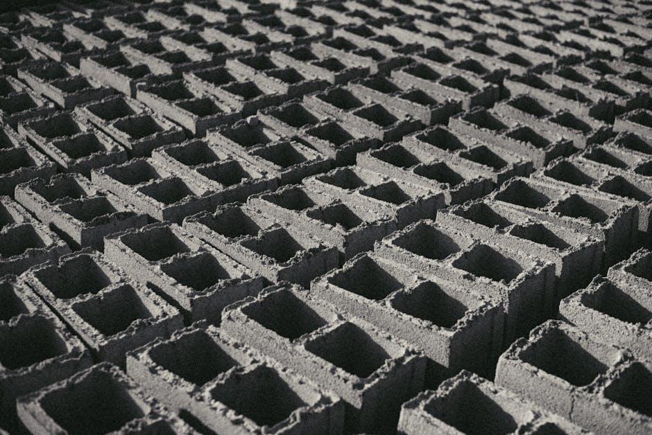 Travaux de cinder block construction