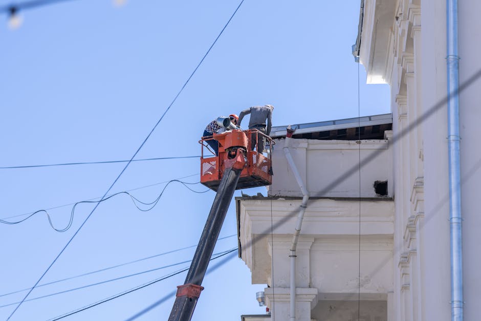 Travaux de building facade repair