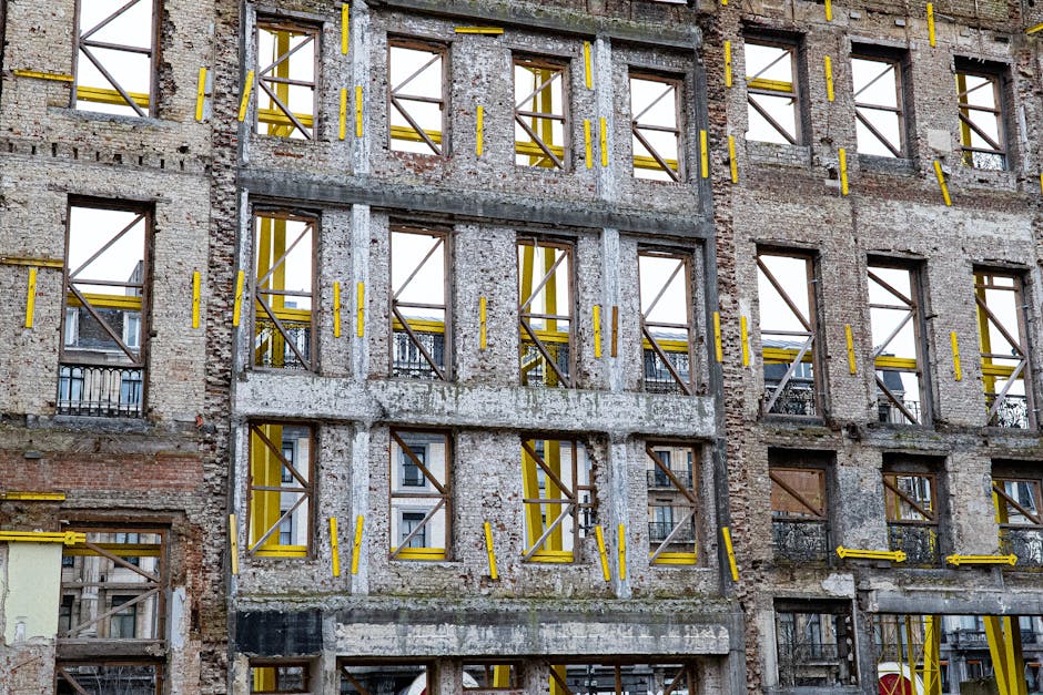 Travaux de building facade repair