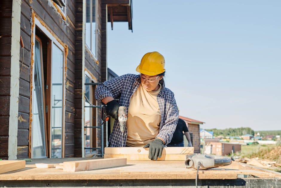 Travaux de wood formwork construction