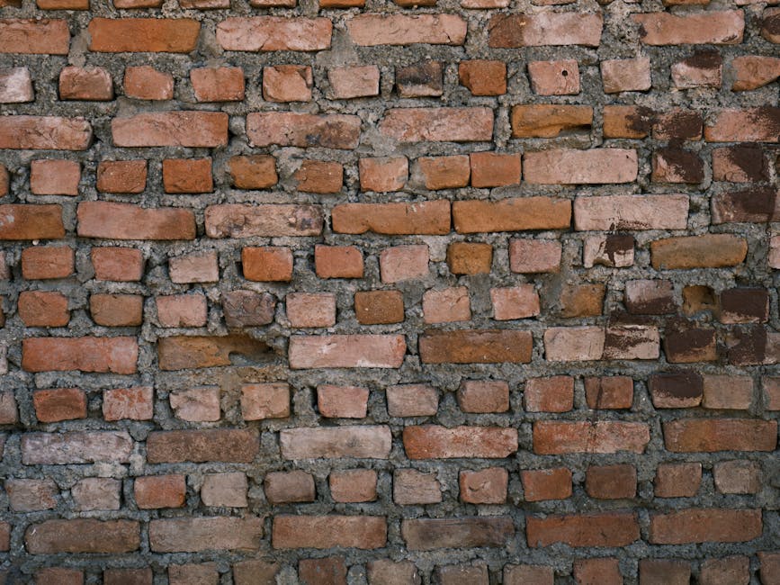 Travaux de bricklaying construction wall